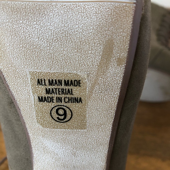 Speed Limit 98 Scala High Heel Lace-up Platform Booties Taupe - Picture 6 of 8